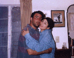 My wife and I in a moment of tenderness